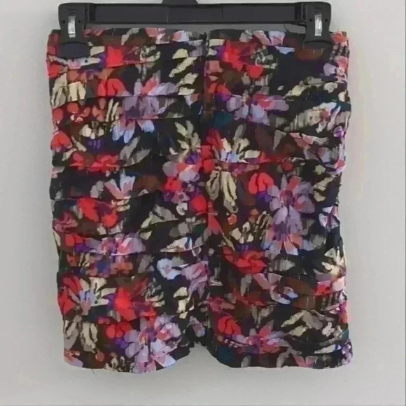 ZARA | Women's Multicolou  Floral High Waisted Knotted Mini Skirt - Picture 3 of 4